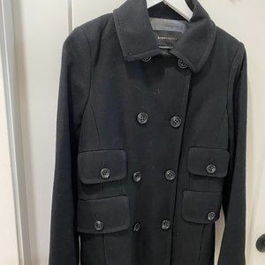 BCBG Maxazaria Black Pea Coat